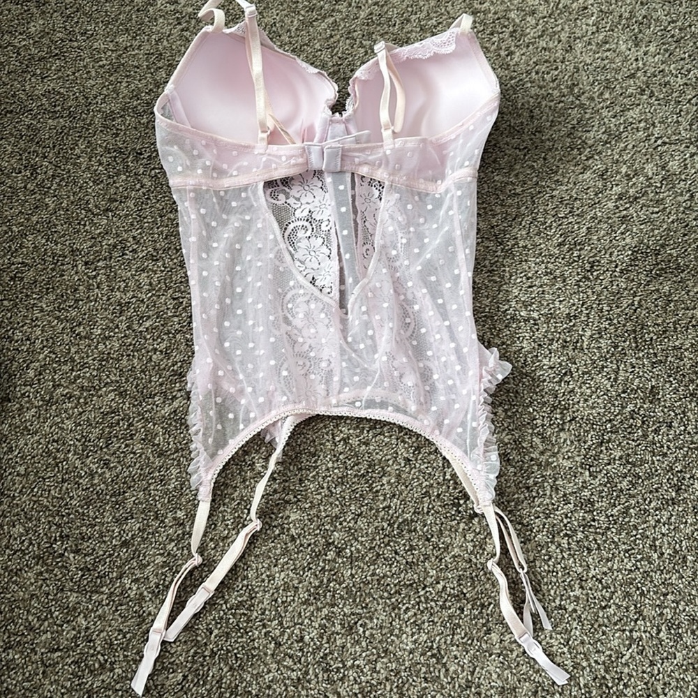 NWT Victoria's Secret Angles Pink Lace Corset Top - Picture 3 of 4